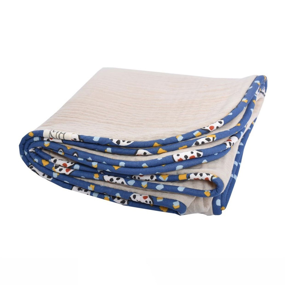 Münü Design Biyeli Seri 90x90 cm Lacivert Biyeli Krem