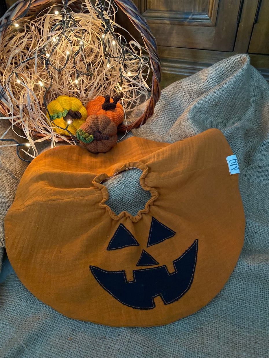 Münü Design Pumpkin Face Halloween Önlük