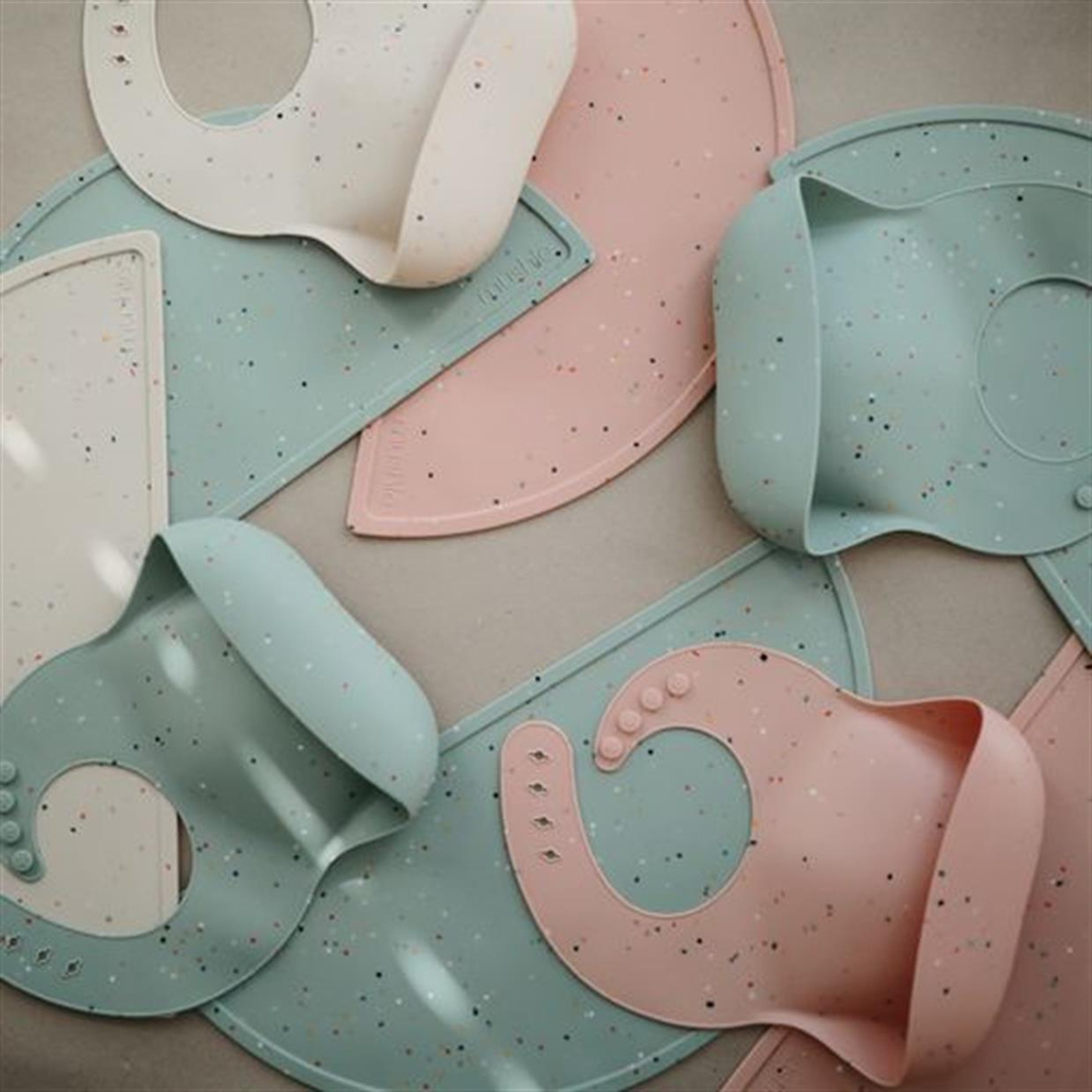 Mushie Silikon Mat Powder Pink Confetti