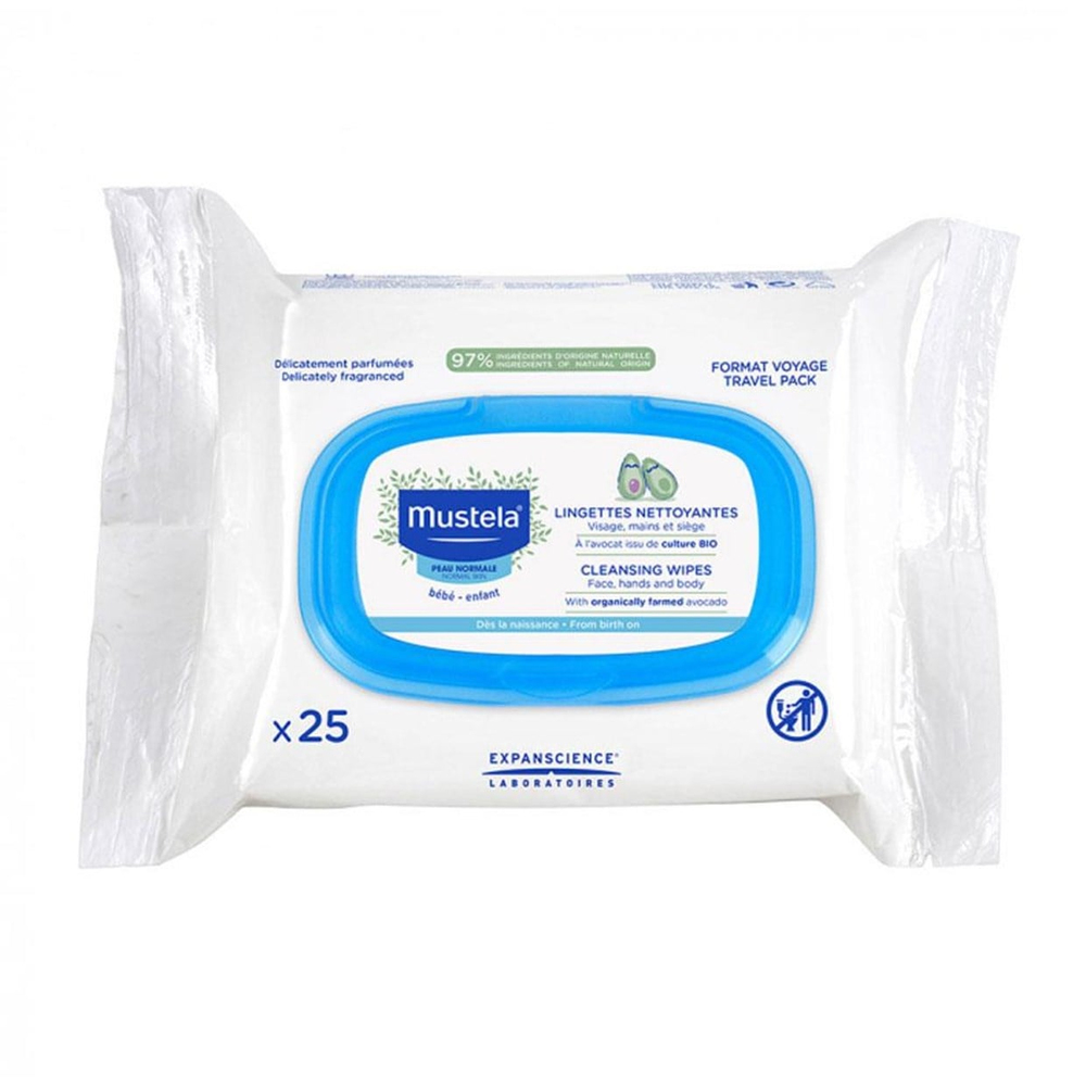 MUSTELA BEBEKLER İÇİN YÜZ TEMİZLEME MENDİLİ 25 ADET