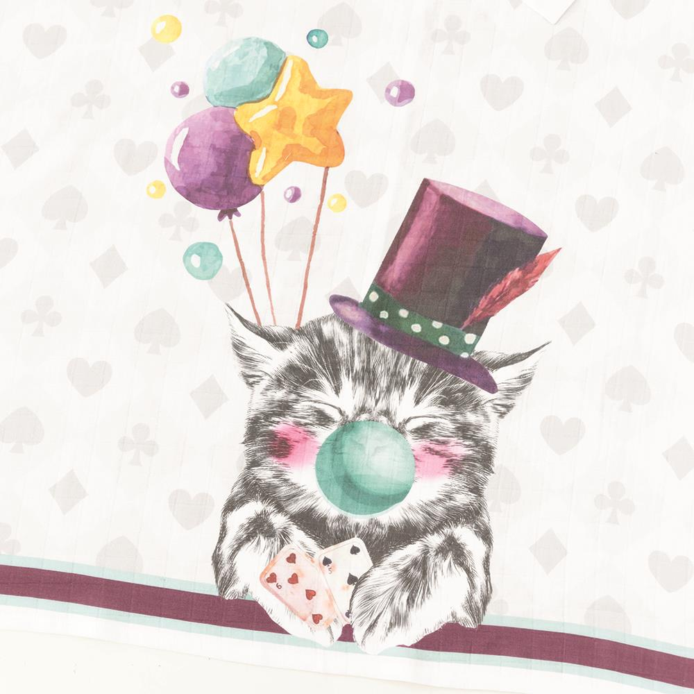 Nilue Fashion Cat Müslin Emzirme Örtüsü