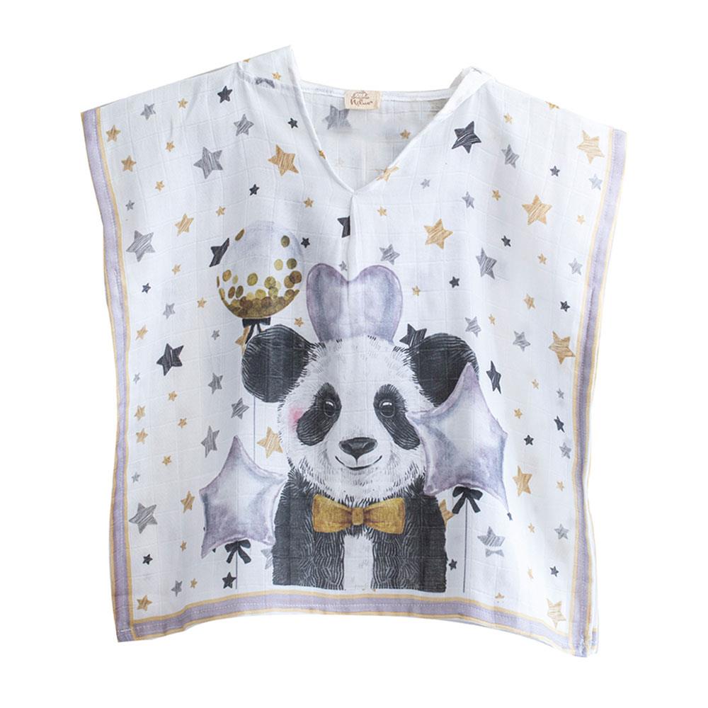 Nilue Fashion Panda Müslin Panço