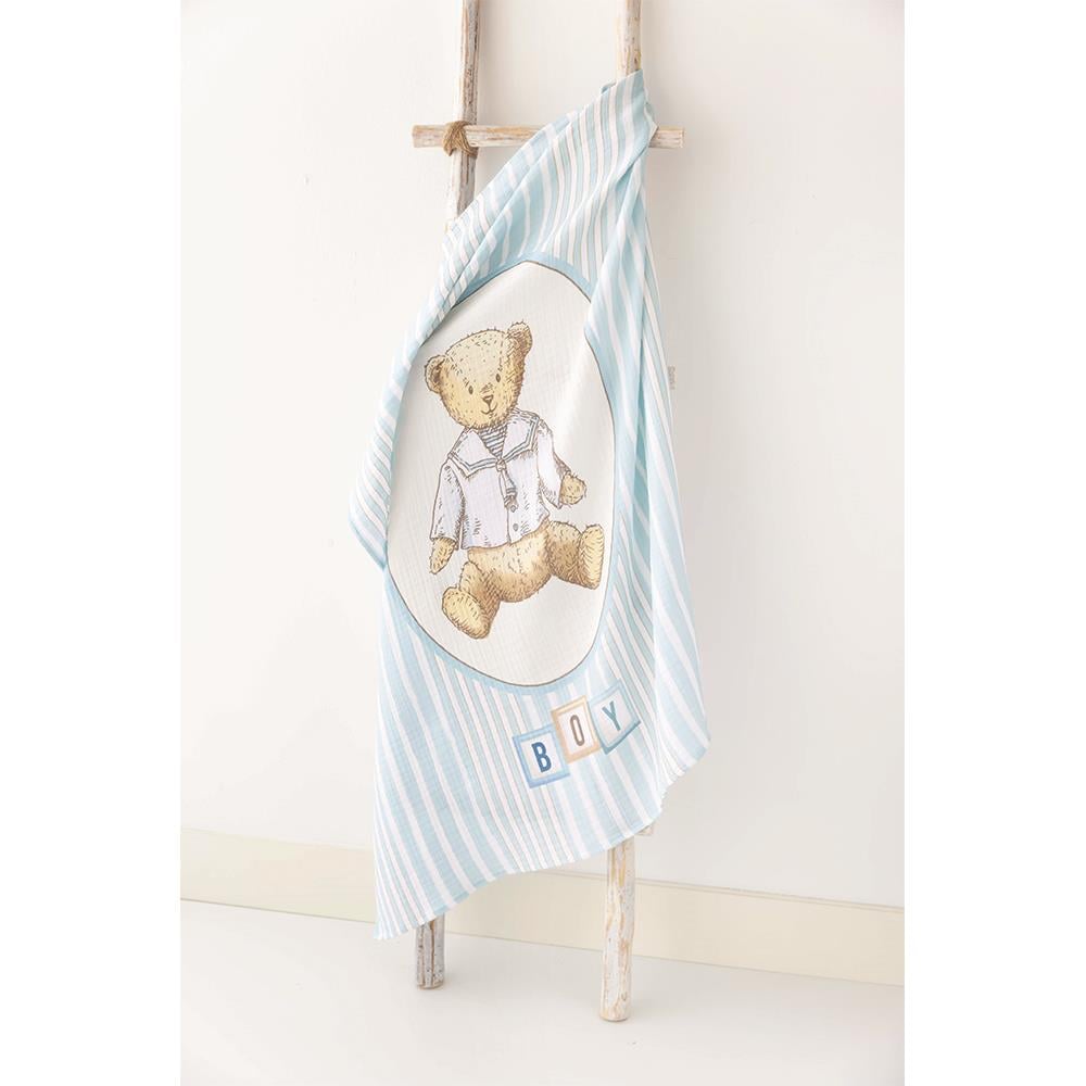 Nilue Vintage Boy 4 Katlı Müslin Battaniye