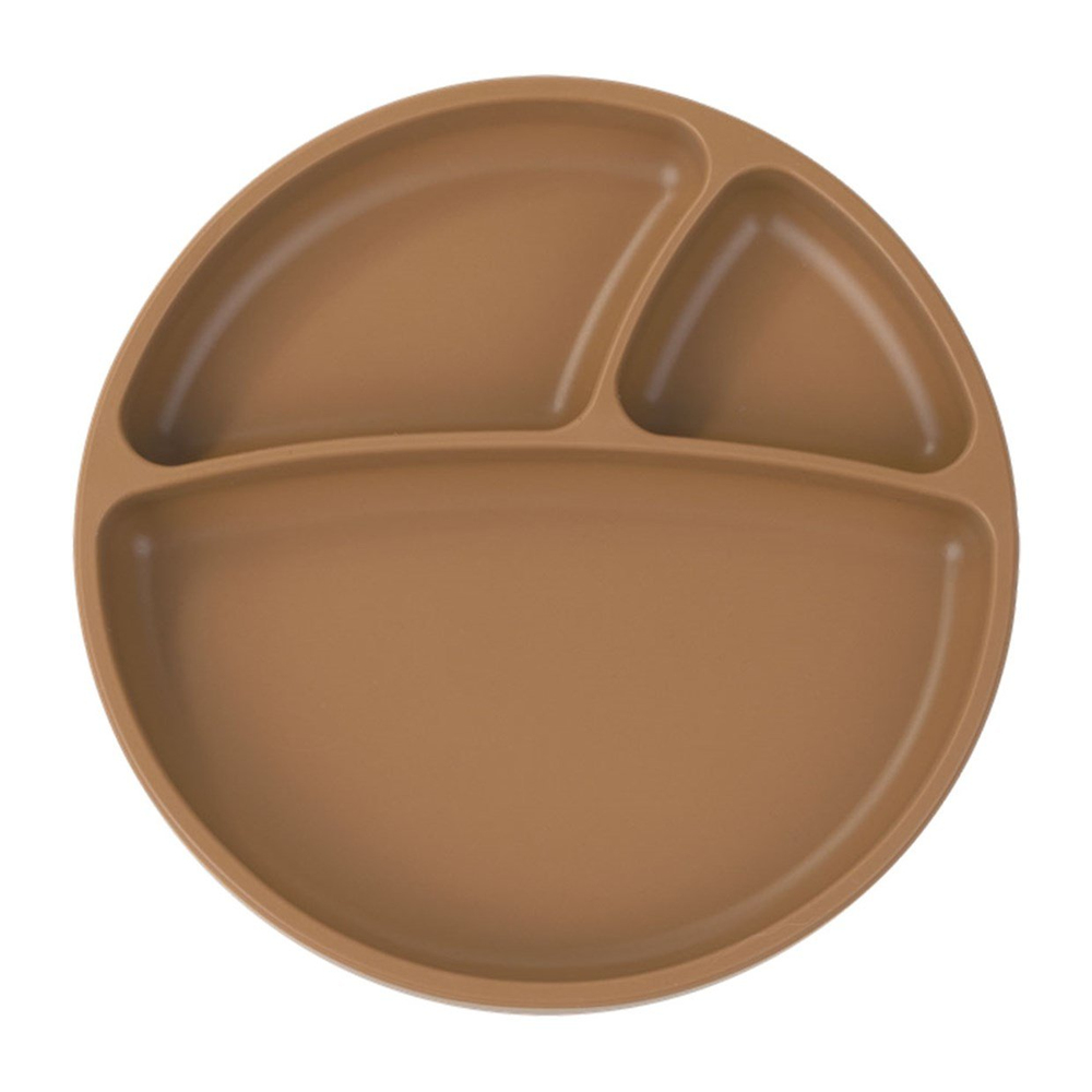 OiOi Vakumlu Bölmeli Tabak Woody Brown