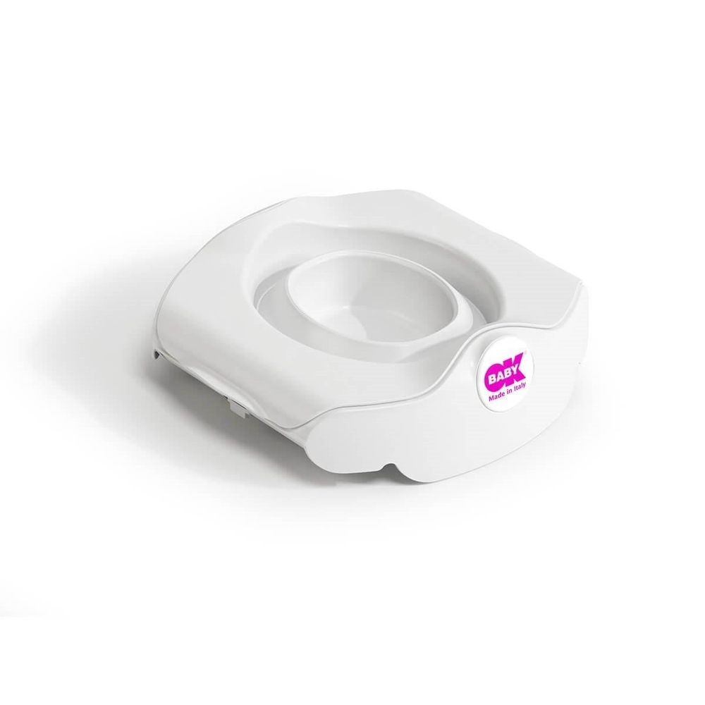 OKBaby Bebek Banyo Seti Roady Eğitici Oturak & Klozet Adaptörü K. Beyaz & Roady Disposable Bez Seti 30'lu