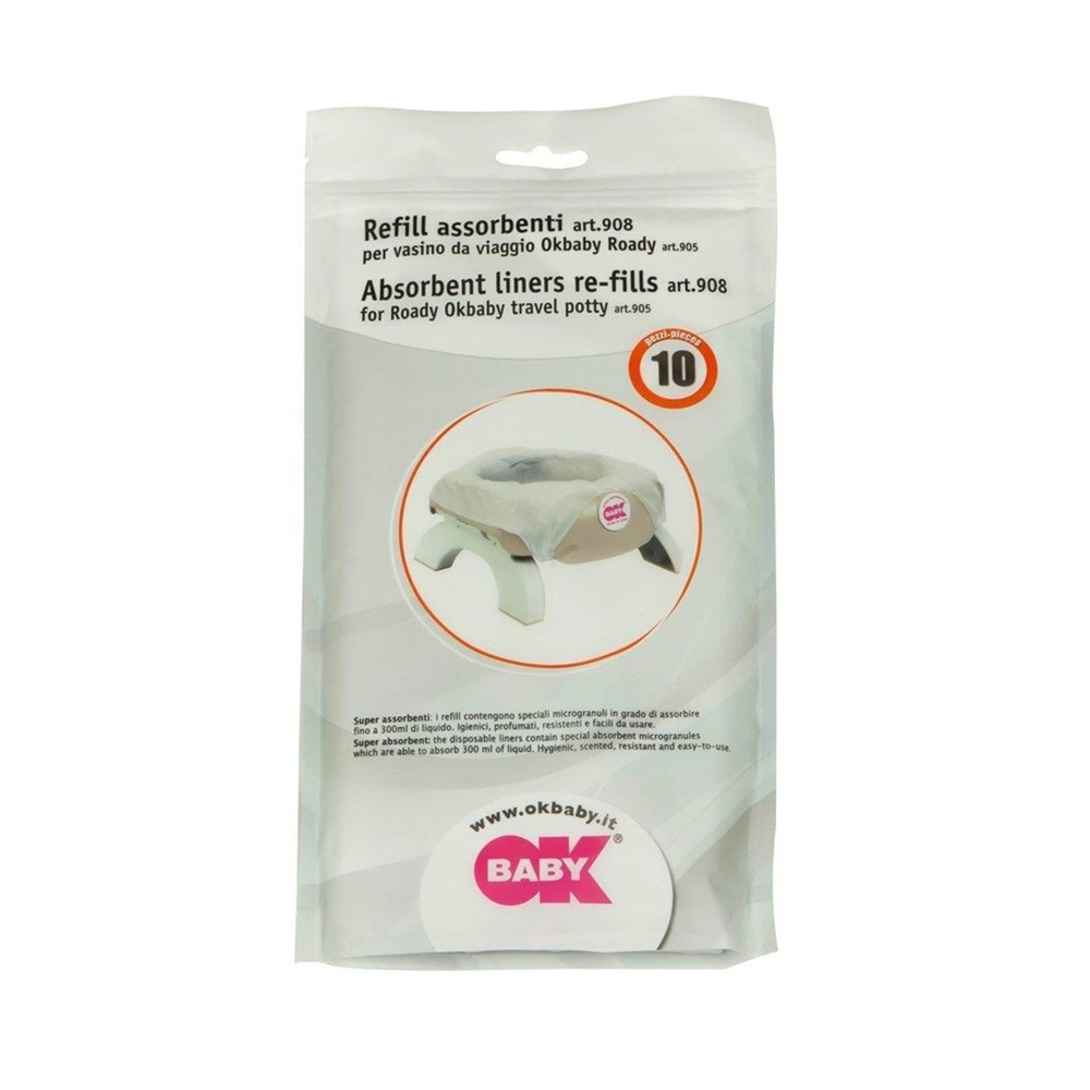 OKBaby Bebek Banyo Seti Roady Eğitici Oturak & Klozaet Adaptörü A. Gri &  Disposable Bez Seti 10'lu
