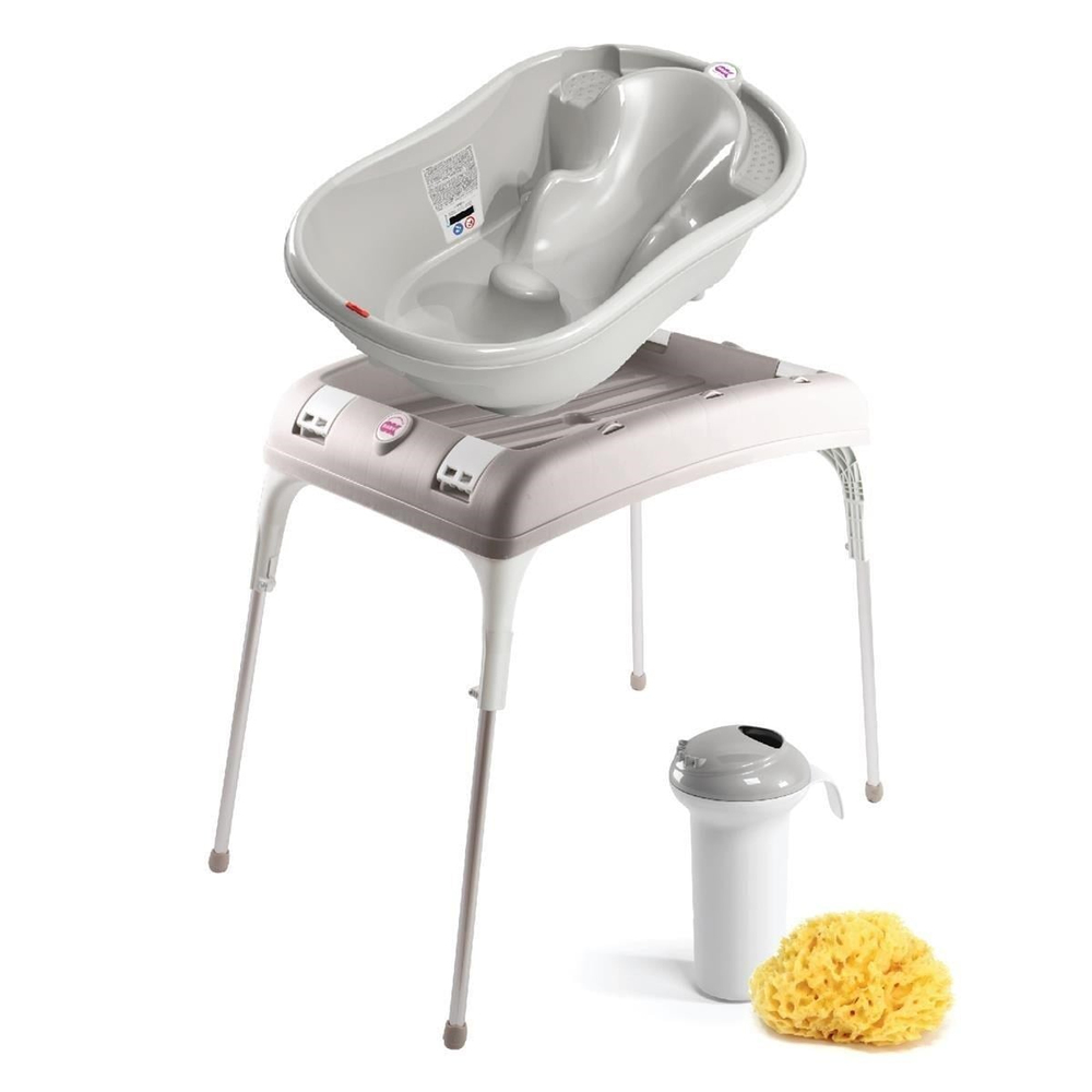 OKBaby Onda Bebek Banyo Seti 4 Parça Açık Gri