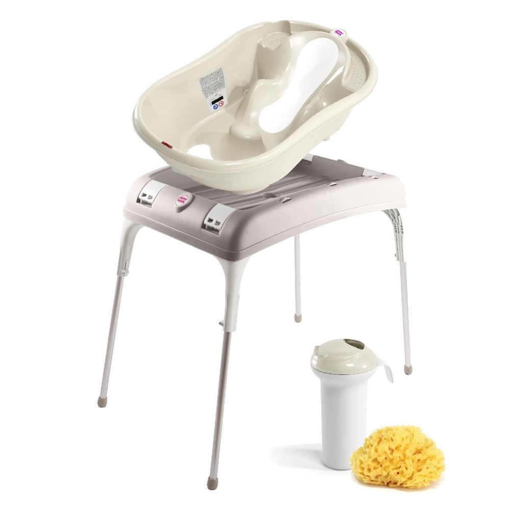OKBaby Onda Evol Bebek Banyo Seti 4 Parça Kırık Beyaz