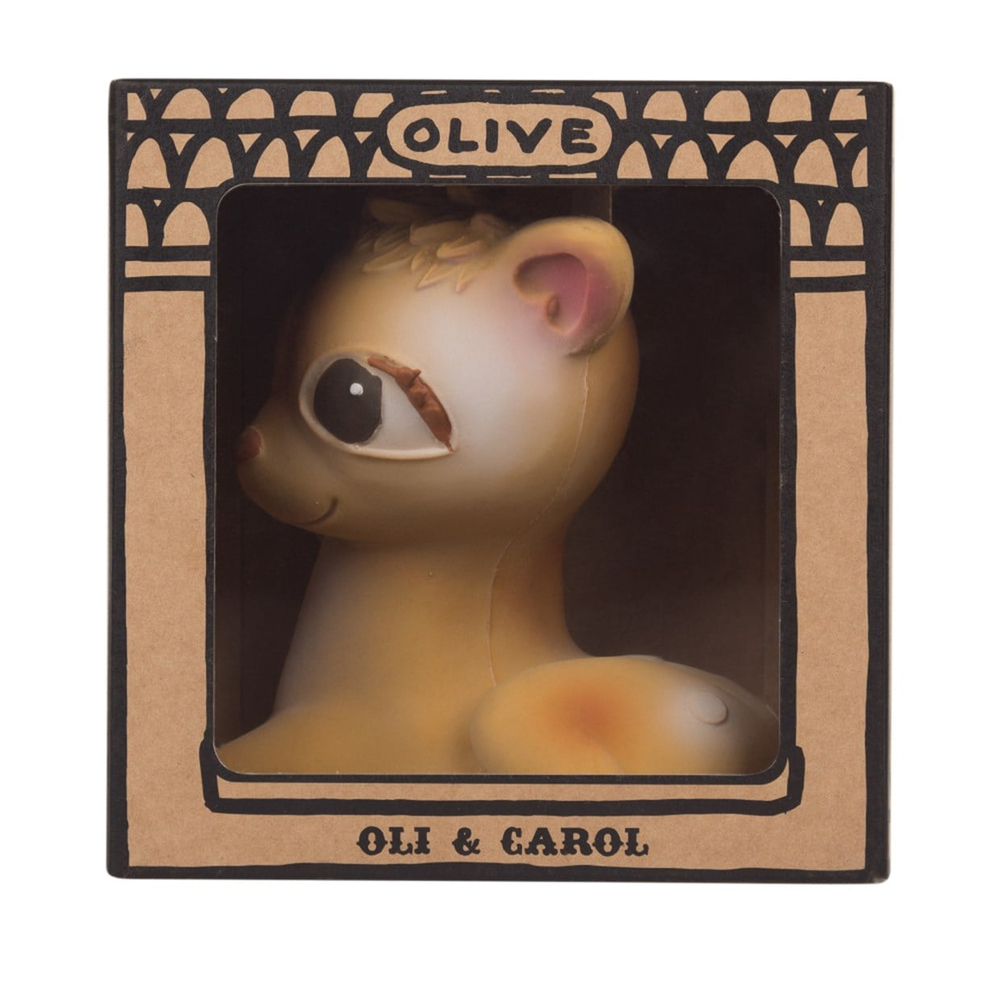 OLIVE GEYİK ŞEKLİNDE DOĞAL DİŞ KAŞIYICI & BANYO OYUNCAĞI