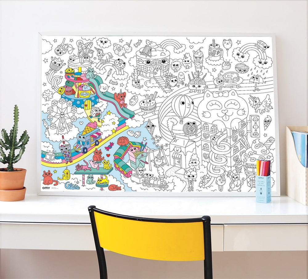 Omy Coloring Poster Kawaii