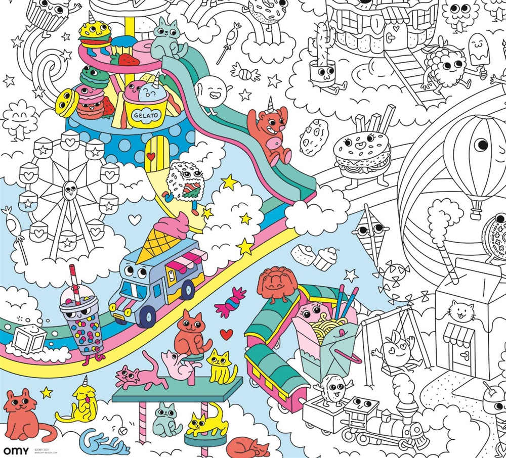 Omy Coloring Poster Kawaii