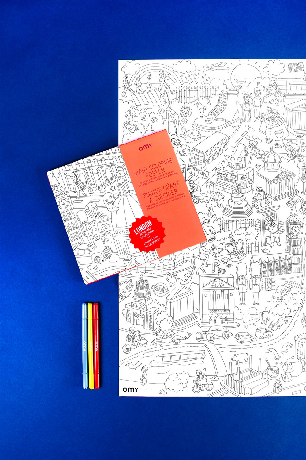 Omy Coloring Poster London