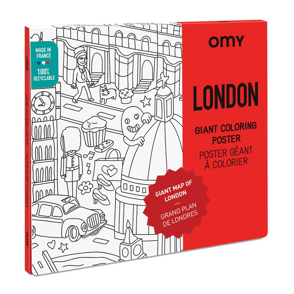 Omy Coloring Poster London