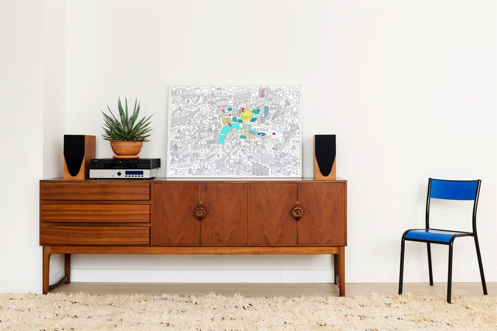 Omy Coloring Poster London