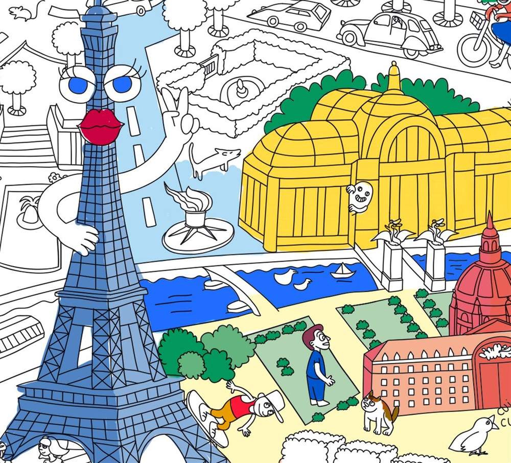 Omy Coloring Poster Paris