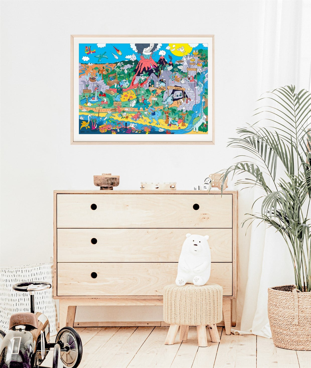 Omy Coloring Sticker & Poster Dinos