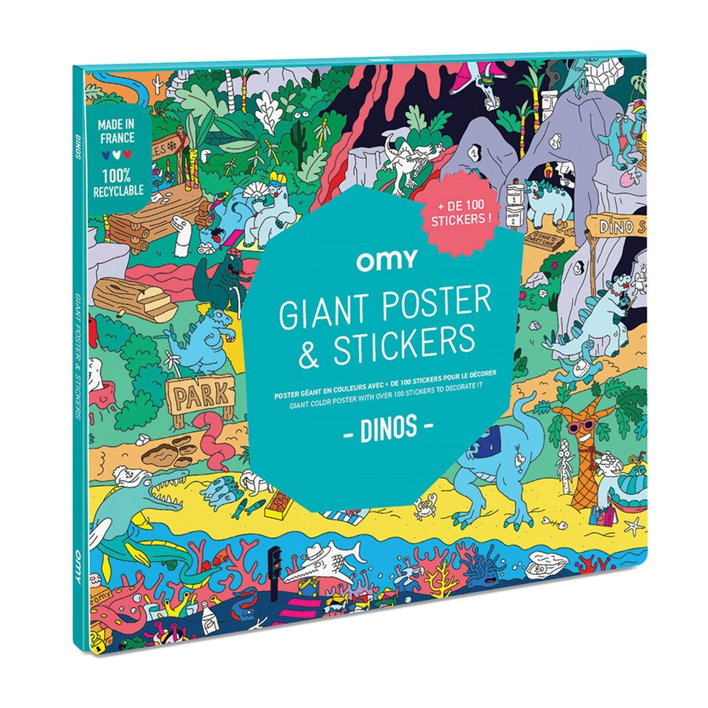Omy Coloring Sticker & Poster Dinos