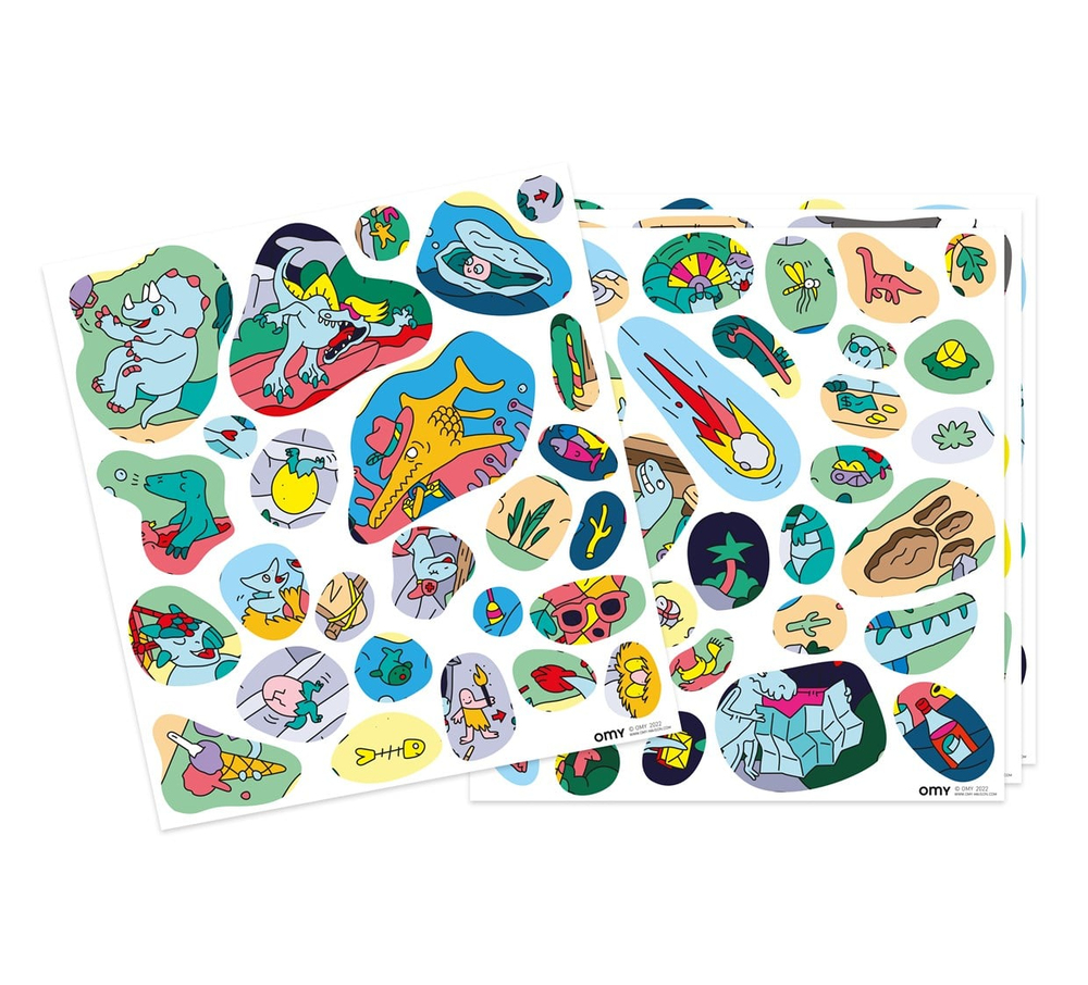 Omy Coloring Sticker & Poster Dinos