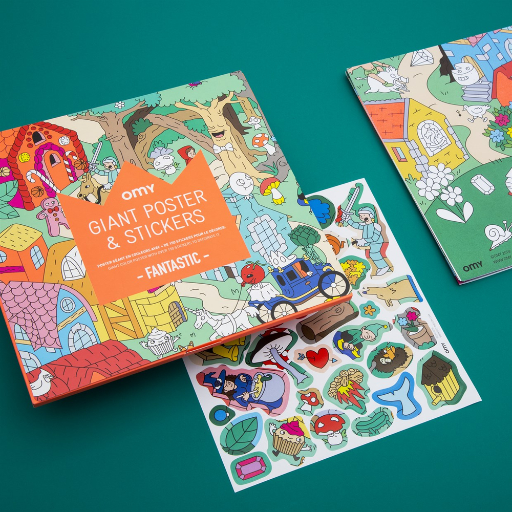 Omy Coloring Sticker & Poster Fantastik