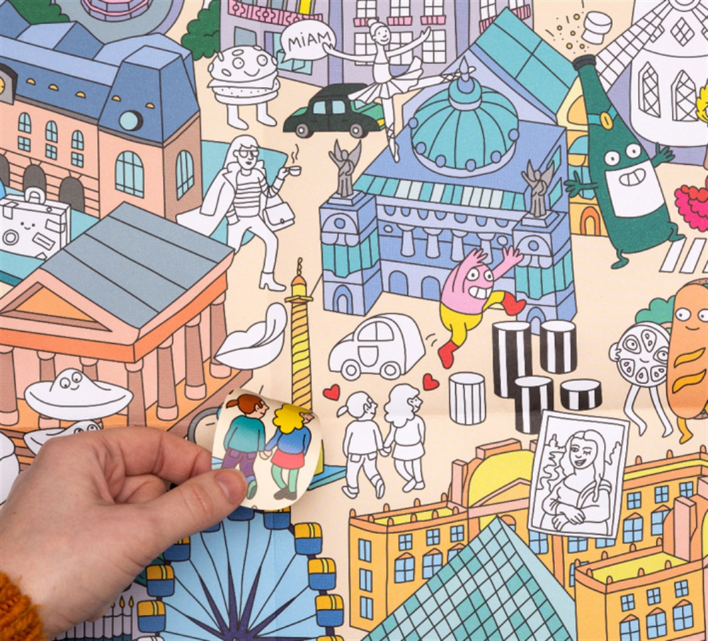 Omy Coloring Sticker & Poster Paris