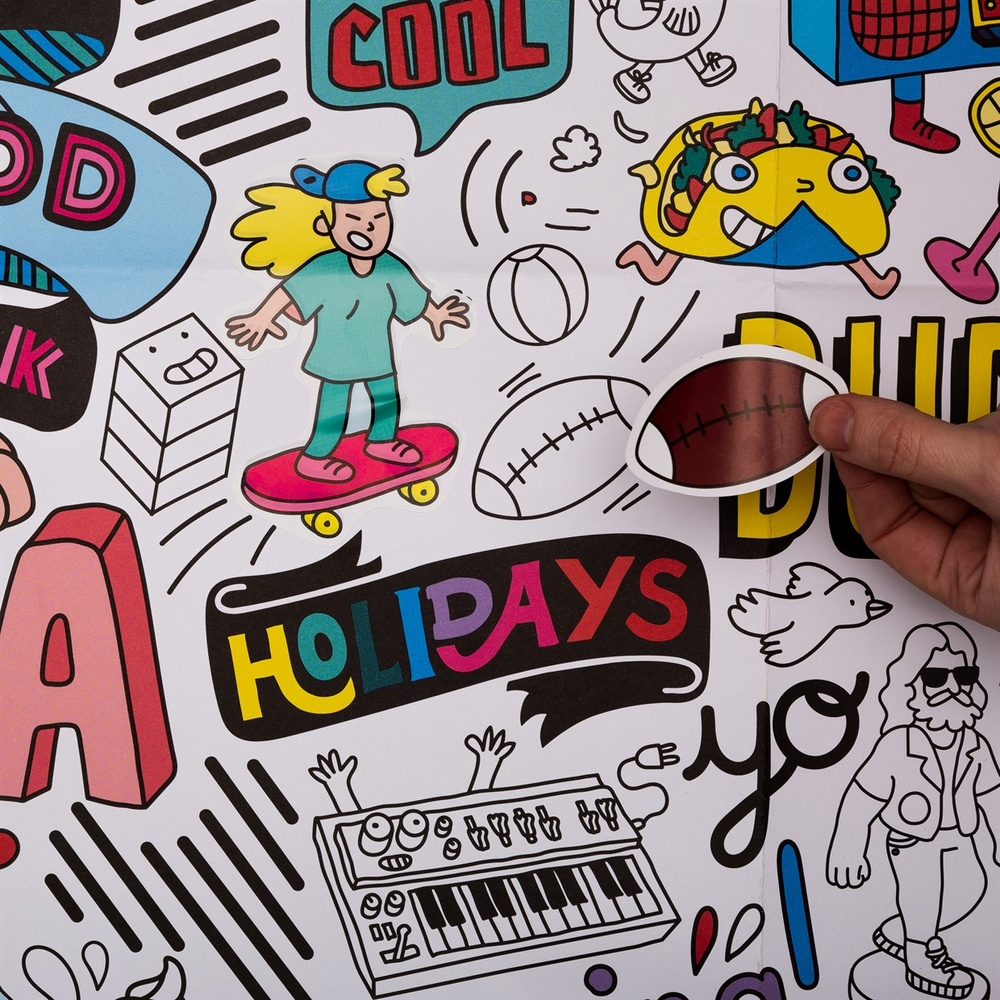 Omy Coloring Sticker & Poster Street Art