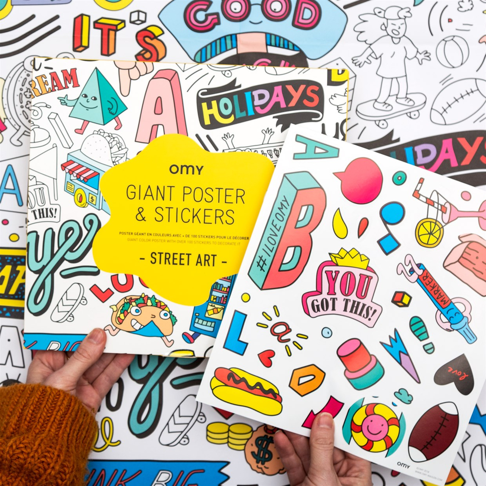 Omy Coloring Sticker & Poster Street Art