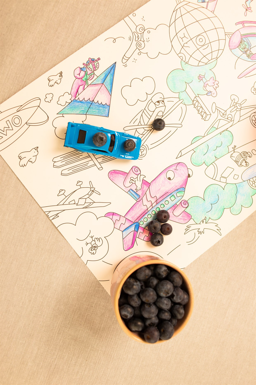 Omy Paper Placemats Vroom Vroom