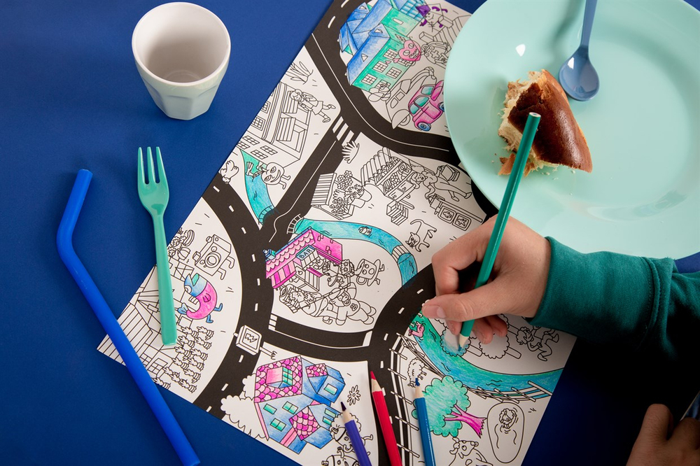 Omy Paper Placemats Vroom Vroom