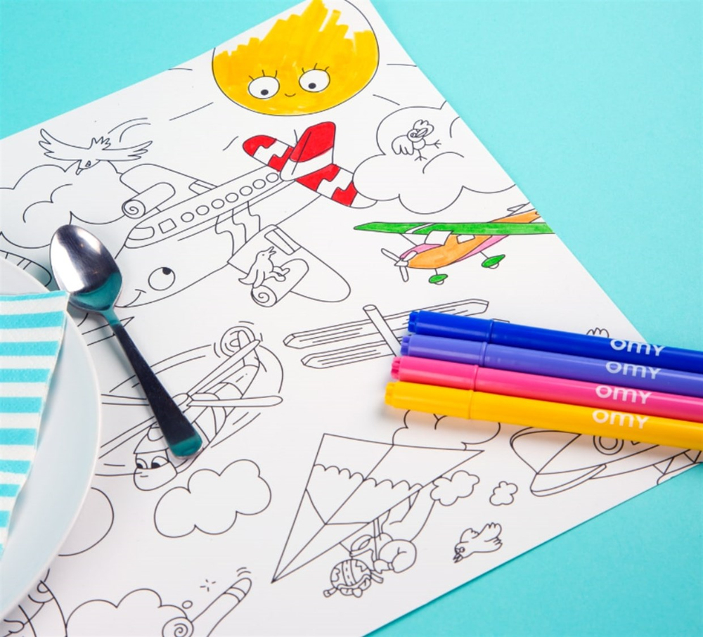 Omy Paper Placemats Vroom Vroom