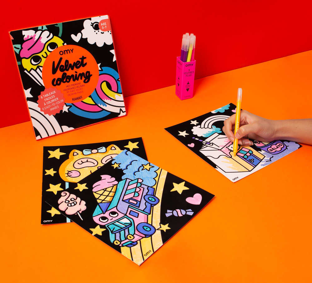 Omy Velvet Coloring İlk Boyamalarım Kawaii