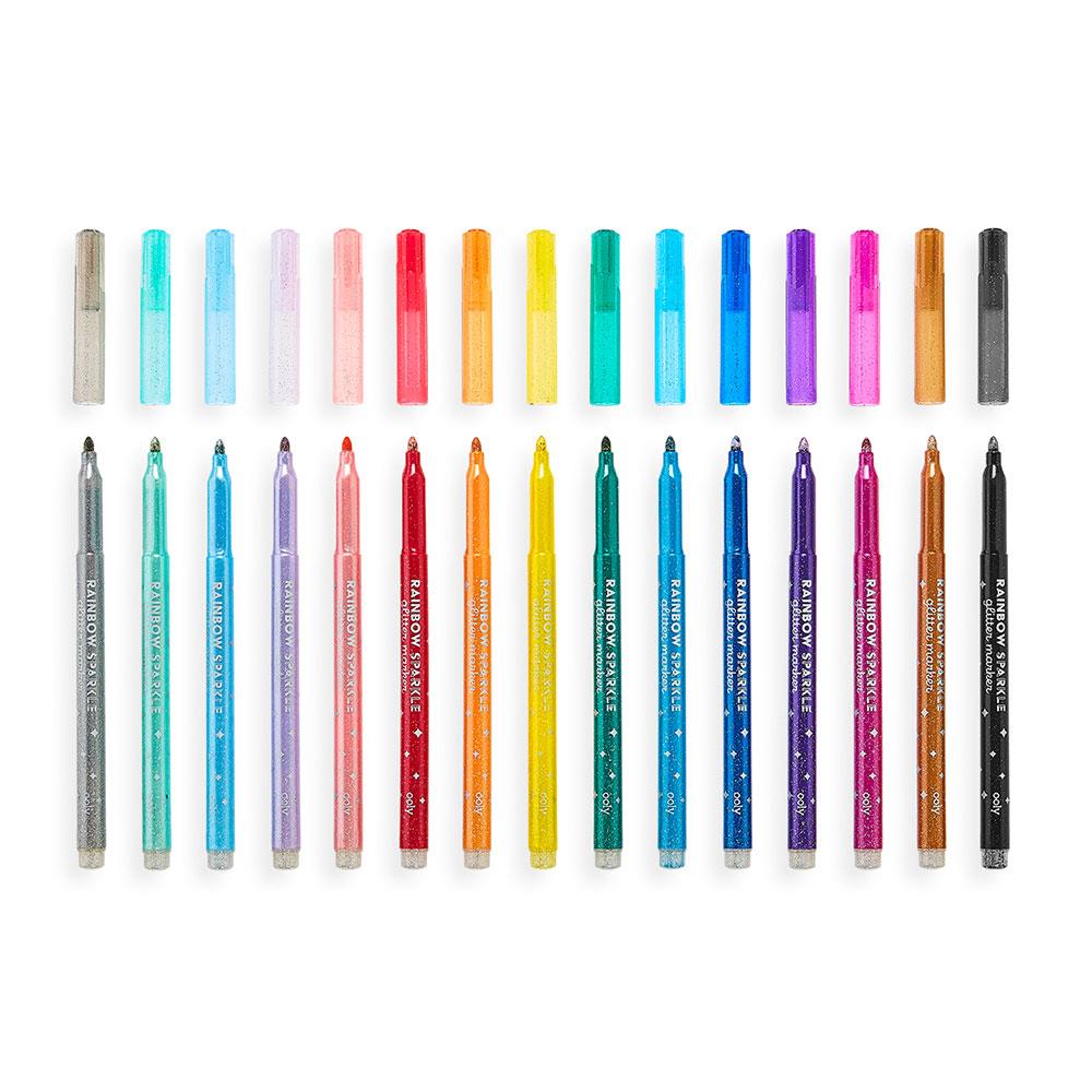 Ooly Rainbow Sparkle Simli 15'li Keçeli Kalem