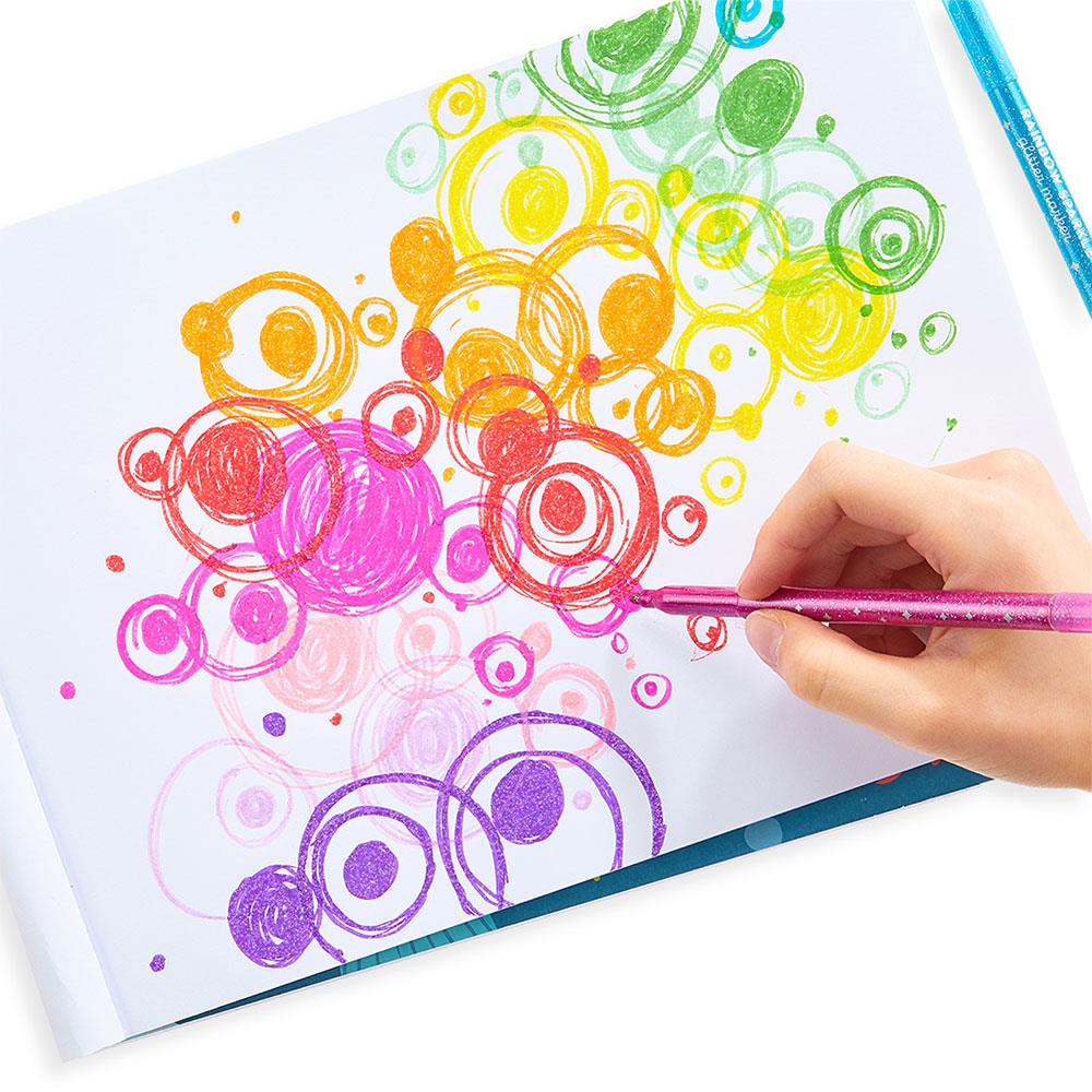Ooly Rainbow Sparkle Simli 15'li Keçeli Kalem