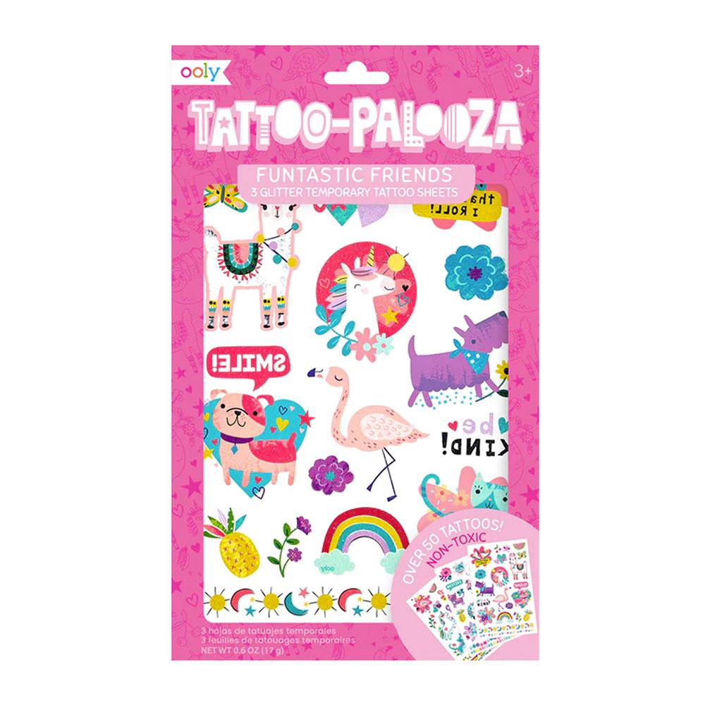 Ooly Tattoo Palooza Geçici Dövme Seti Funtastic Friends