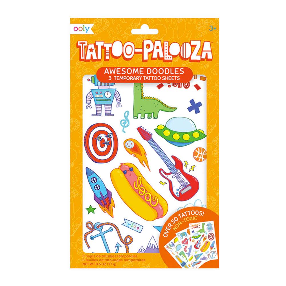 Ooly Tattoo Palooza Geçici Dövme Seti Awesome Doodles