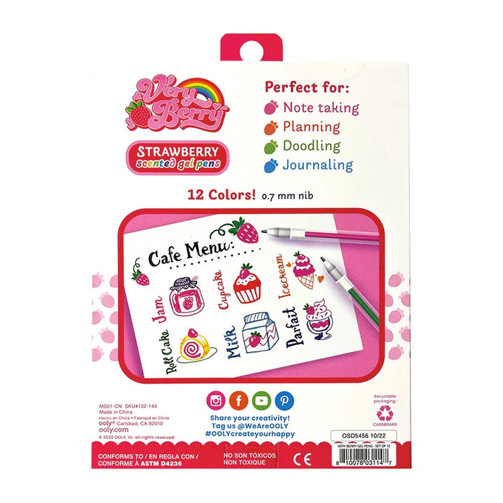 Ooly Very Berry Çilek Kokulu 12'li Jel Kalem