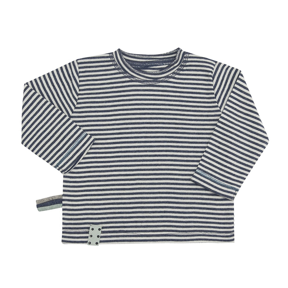 ORGANICERA ORGANİK UZUN KOLLU ÇİZGİLİ T-SHIRT - INDIGO