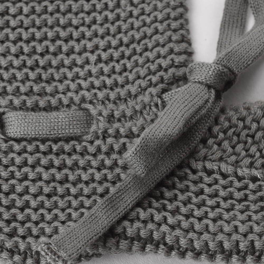 Organik Pamuk Bebek Patik Gri