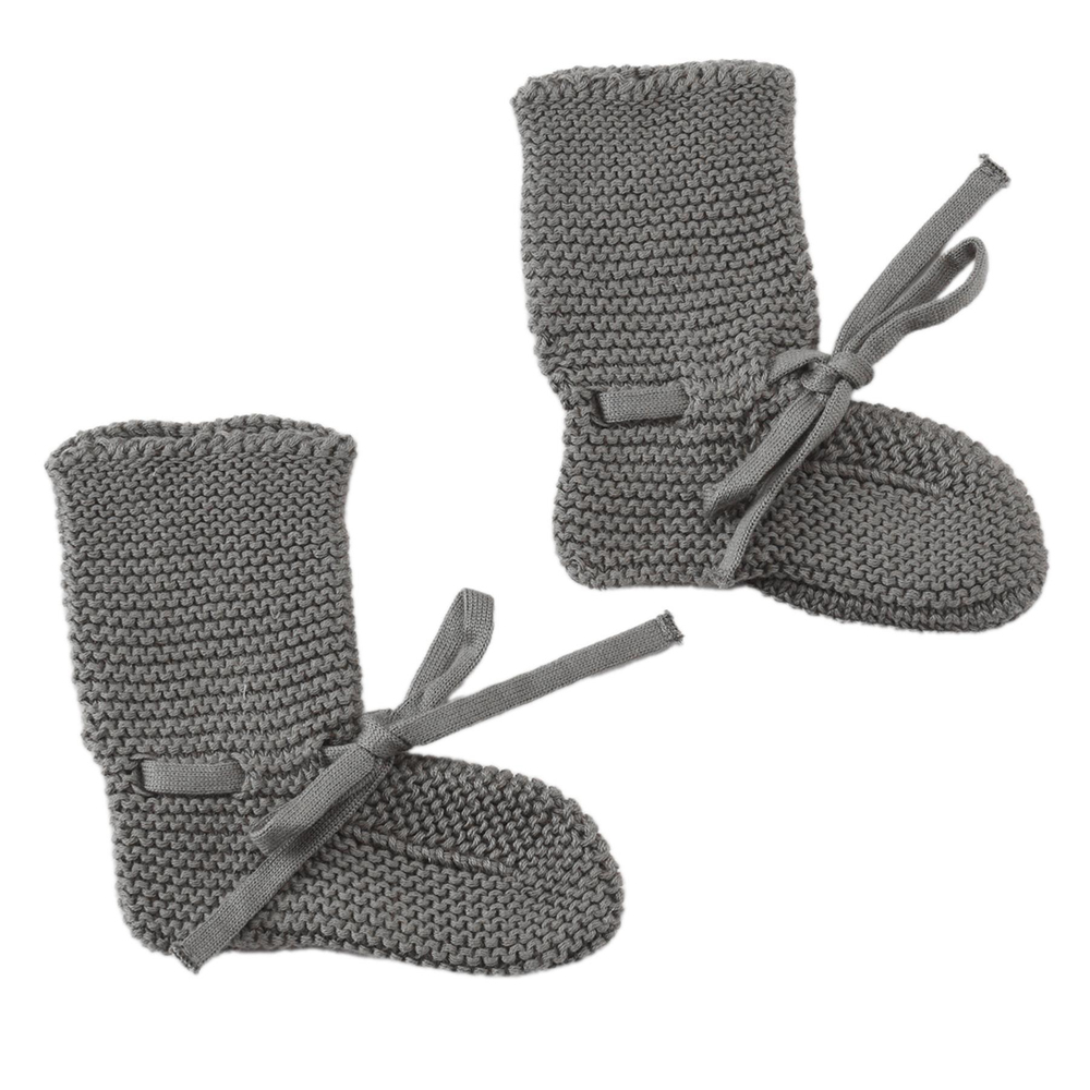 Organik Pamuk Bebek Patik Gri