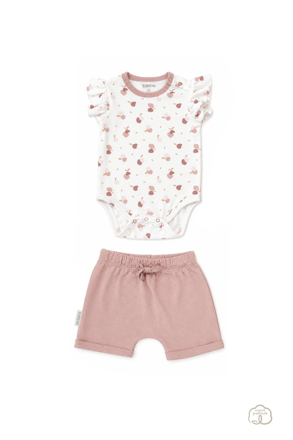 Pembe Elmalar Bodysuit & Şort Takımı