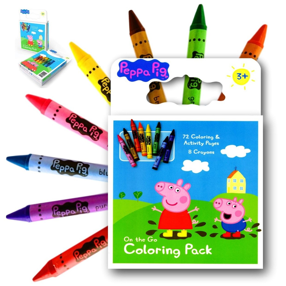 PEPPA PIG BOYAMA KİTABI & 8'Lİ JUMBO BOYA KALEMLERİ