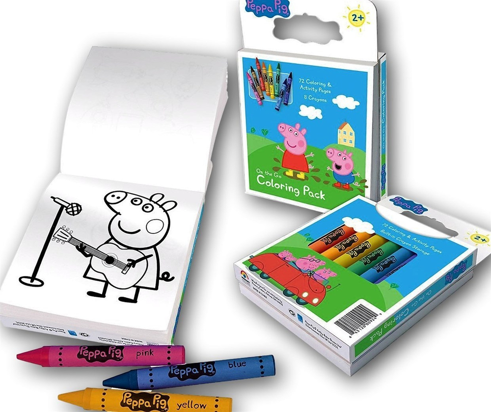 PEPPA PIG BOYAMA KİTABI & 8'Lİ JUMBO BOYA KALEMLERİ