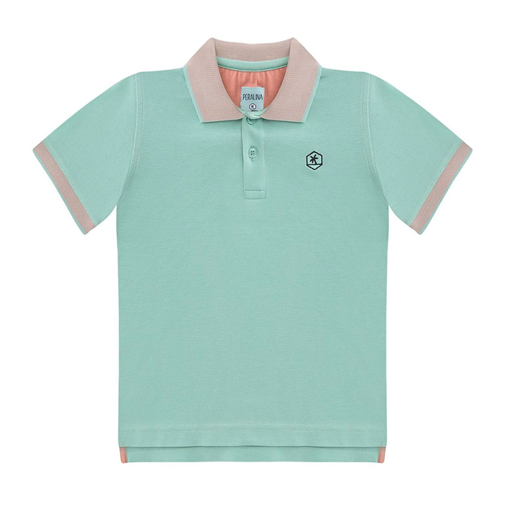 Peralina Denny Kids Yeşil Polo Yaka Tişört