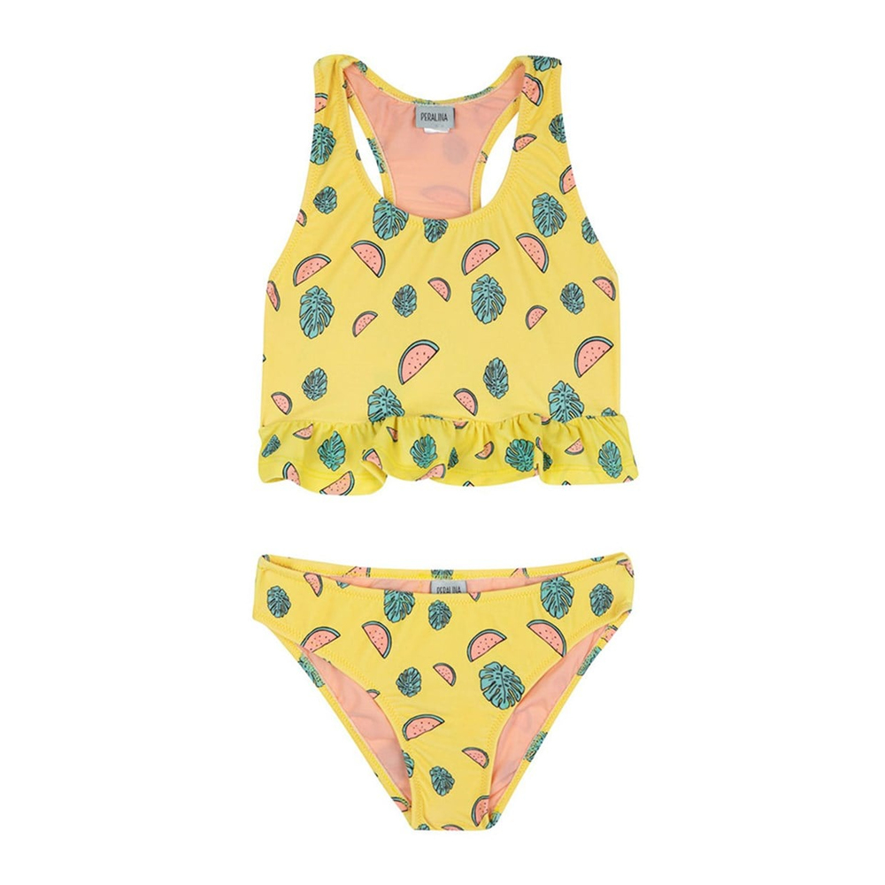 Peralina Fanny Karpuz Desenli Sarı Bikini