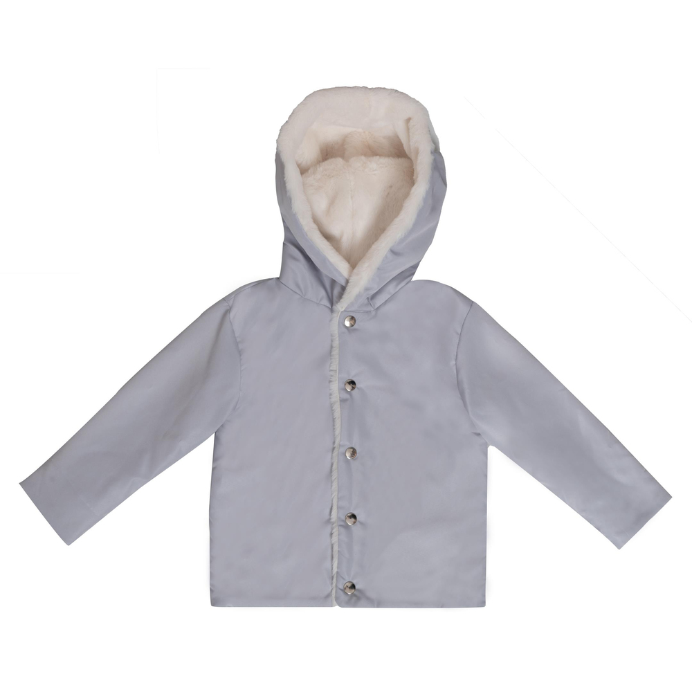 Petit Boom Çocuk Peluşlu Kalın Mont Gri