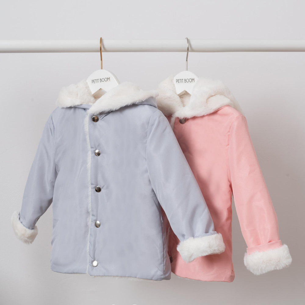 Petit Boom Çocuk Peluşlu Kalın Mont Gri