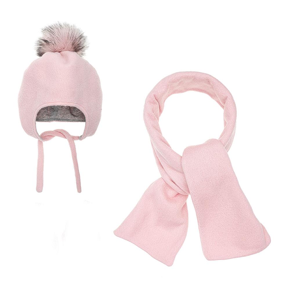 Petit Boom Polar Bere Atkı Set Pembe