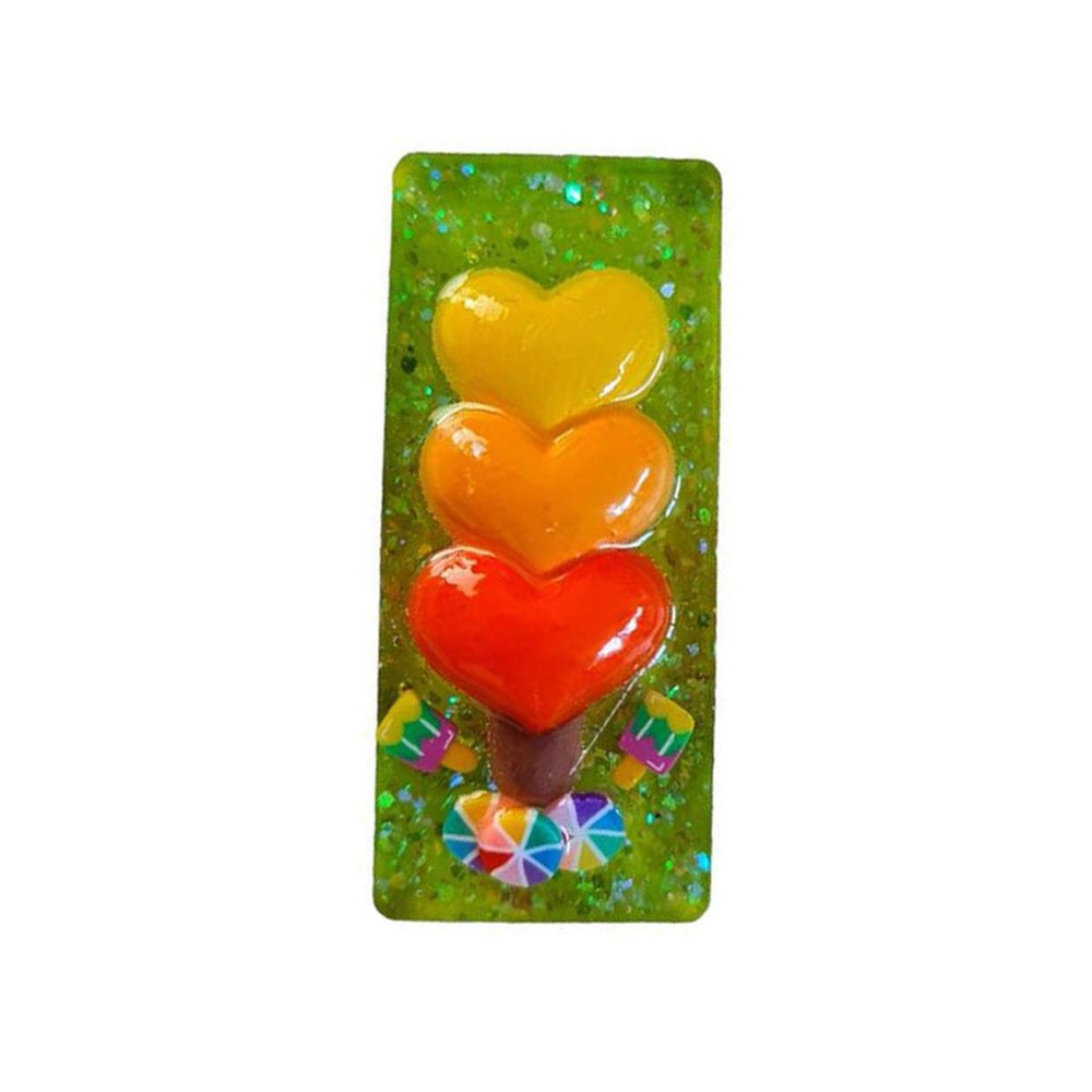 Ponpoon Summer Jelly Yellow Hearts Klips Toka