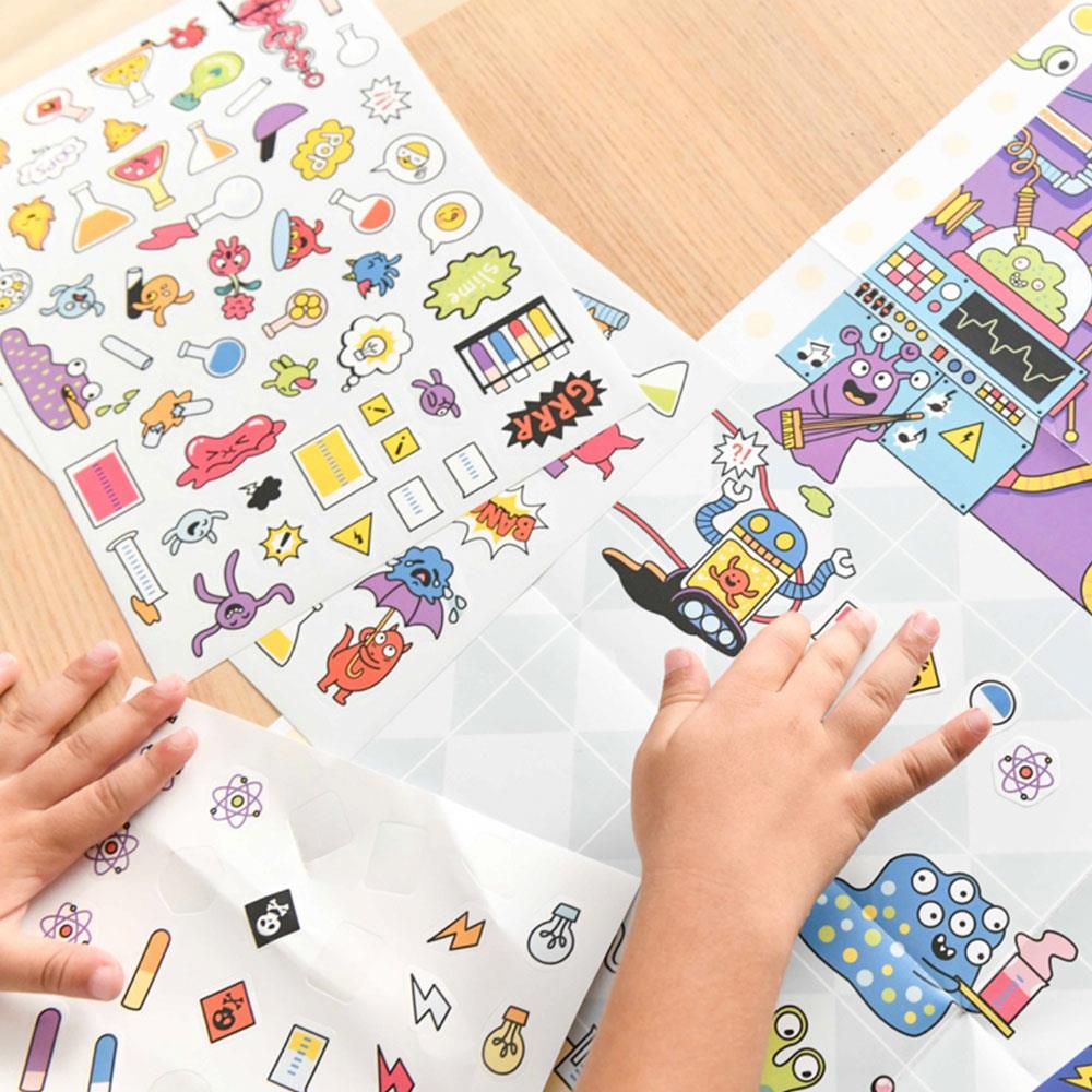 Poppik Creative Crazy Lab Sticker Poster