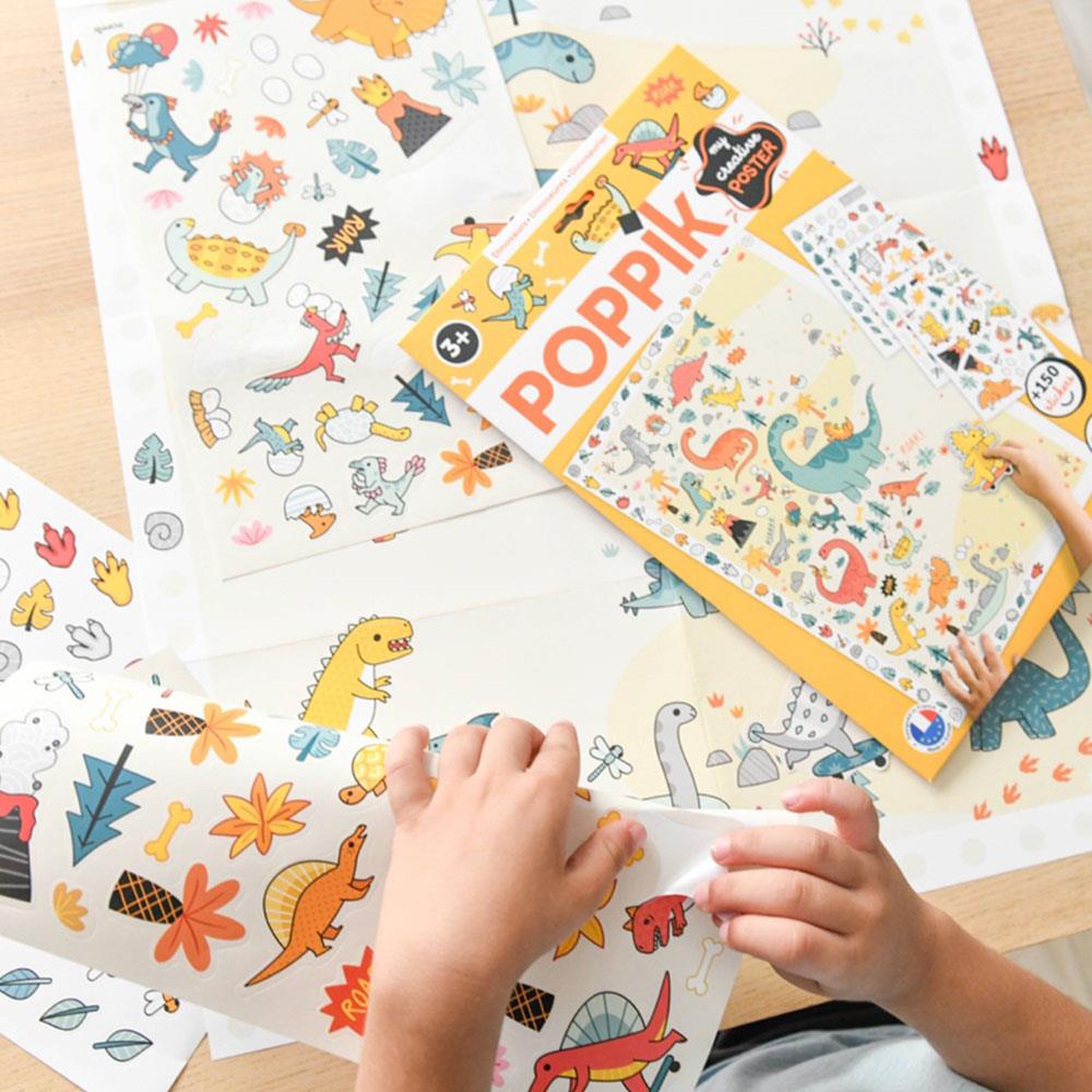 Poppik Creative Dinosaurs Sticker Poster