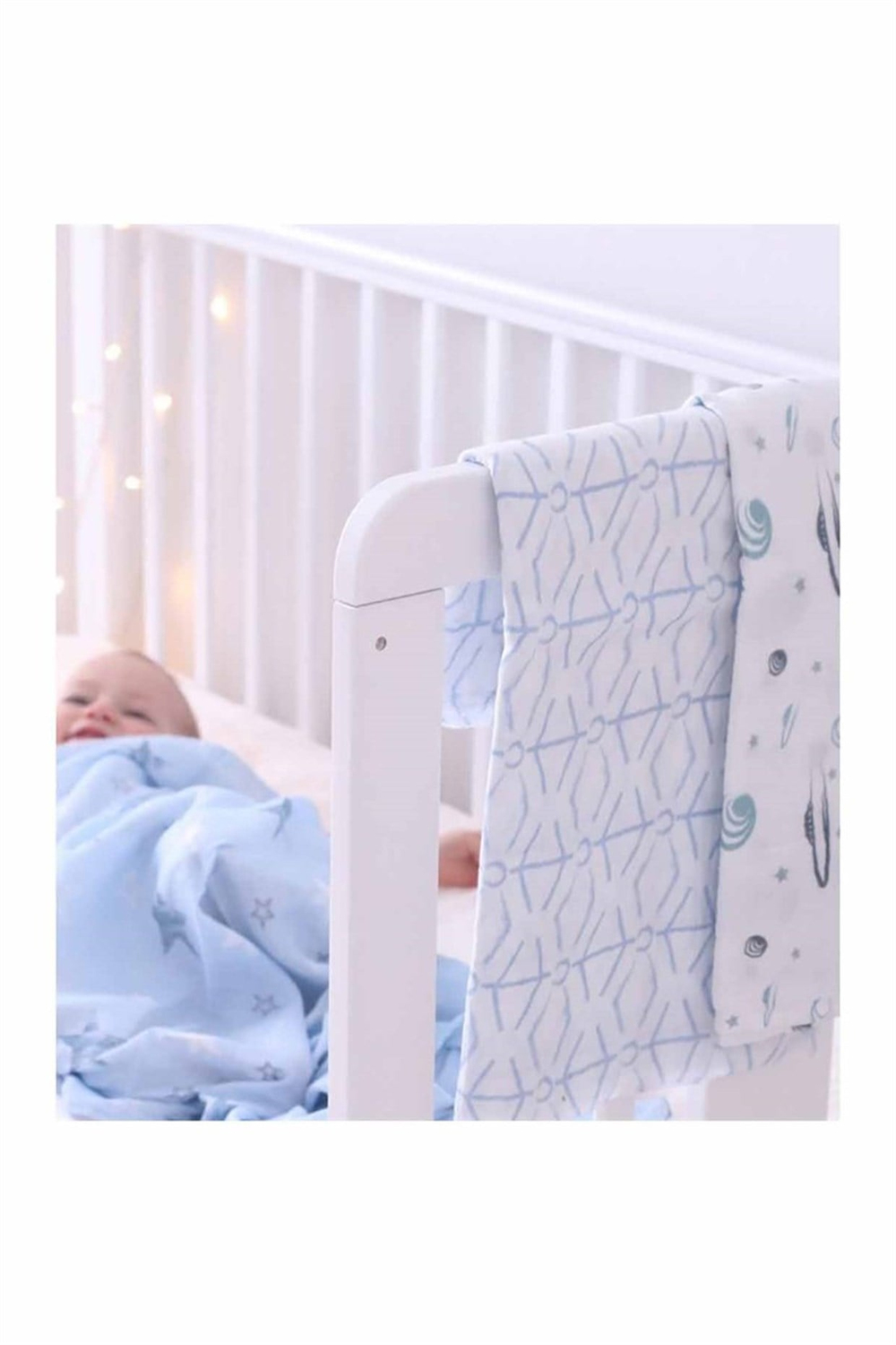 POSH BABY - MAVİ YILDIZ / MAVİ ÇÖP ADAM / GEZEGEN 70*70
